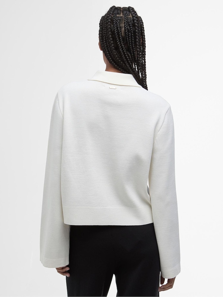 Barbour® Cream Alma Knit Cardigan - Image 3 of 7