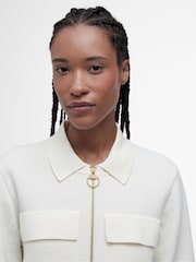 Barbour® Cream Alma Knit Cardigan - Image 4 of 7