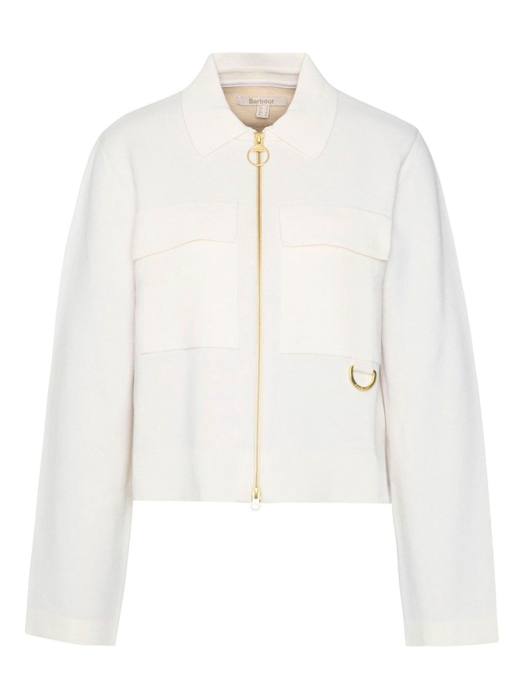 Barbour® Cream Alma Knit Cardigan - Image 7 of 7