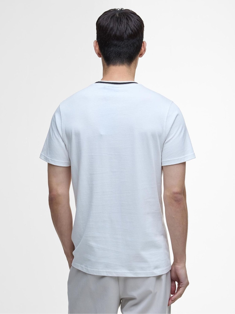 Barbour® International Luca Tipping Whisper 100% Cotton White T-Shirt - Image 2 of 6