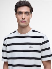 Barbour® International Blue Luca Stripe 100% Cotton T-Shirt - Image 1 of 6