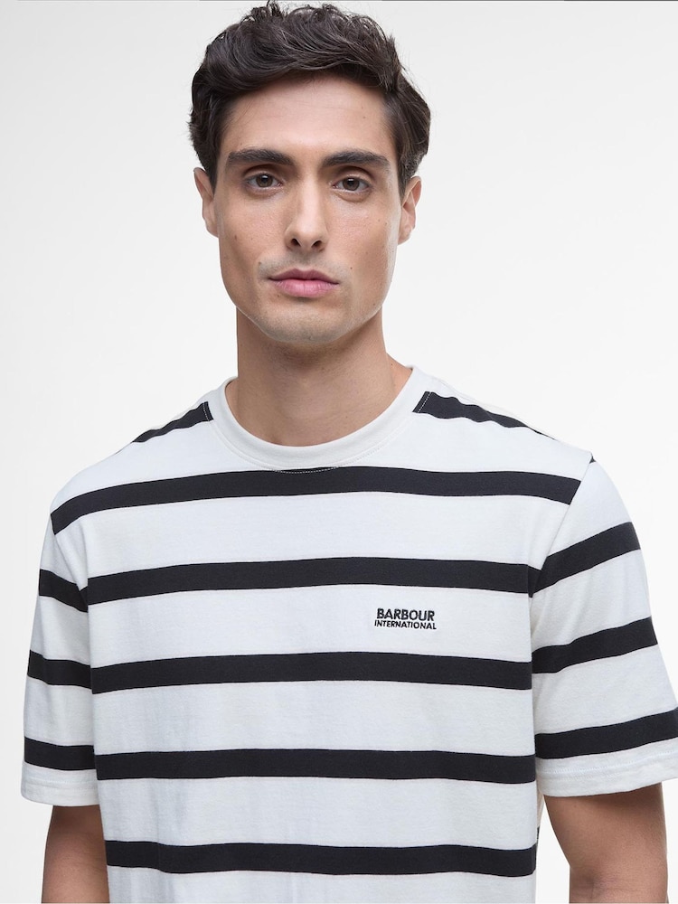 Barbour® International Blue Luca Stripe 100% Cotton T-Shirt - Image 1 of 6