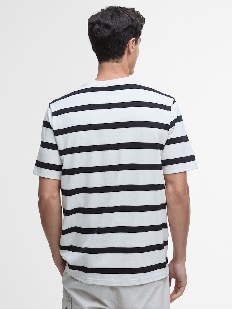 Barbour® International Blue Luca Stripe 100% Cotton T-Shirt - Image 3 of 6