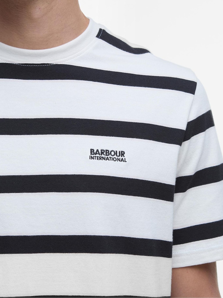 Barbour® International Blue Luca Stripe 100% Cotton T-Shirt - Image 5 of 6