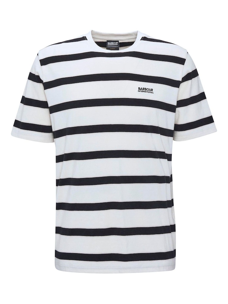 Barbour® International Blue Luca Stripe 100% Cotton T-Shirt - Image 6 of 6