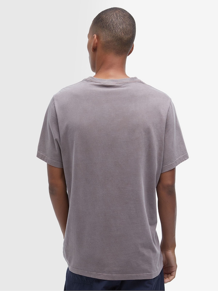 Barbour® Purple Hickling Washed 100% Cotton T-Shirt - Image 2 of 6