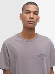 Barbour® Purple Hickling Washed 100% Cotton T-Shirt - Image 4 of 6