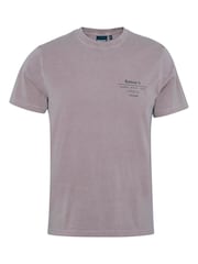 Barbour® Purple Hickling Washed 100% Cotton T-Shirt - Image 6 of 6