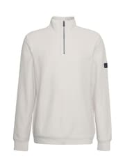 Barbour® International Grey Samuel Funnel  Mist 100% Cotton Jumper - Image 6 of 6