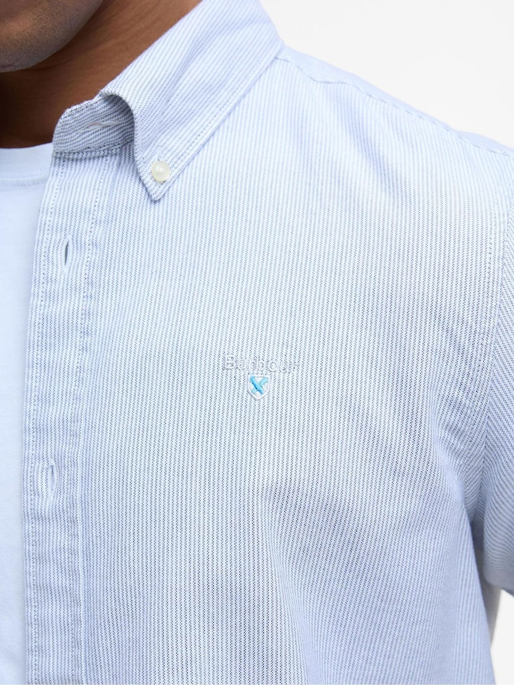 Barbour® Blue Stripe Ox 100% Cotton Shirt - Image 5 of 6
