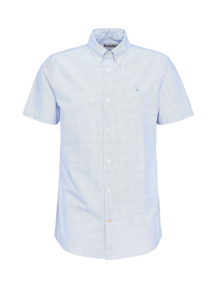 Barbour® Blue Stripe Ox 100% Cotton Shirt - Image 6 of 6