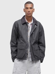 Barbour® Grey Utility Spey Waxed 100% Cotton Jacket - Image 1 of 7