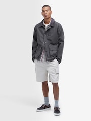 Barbour® Grey Utility Spey Waxed 100% Cotton Jacket - Image 2 of 7
