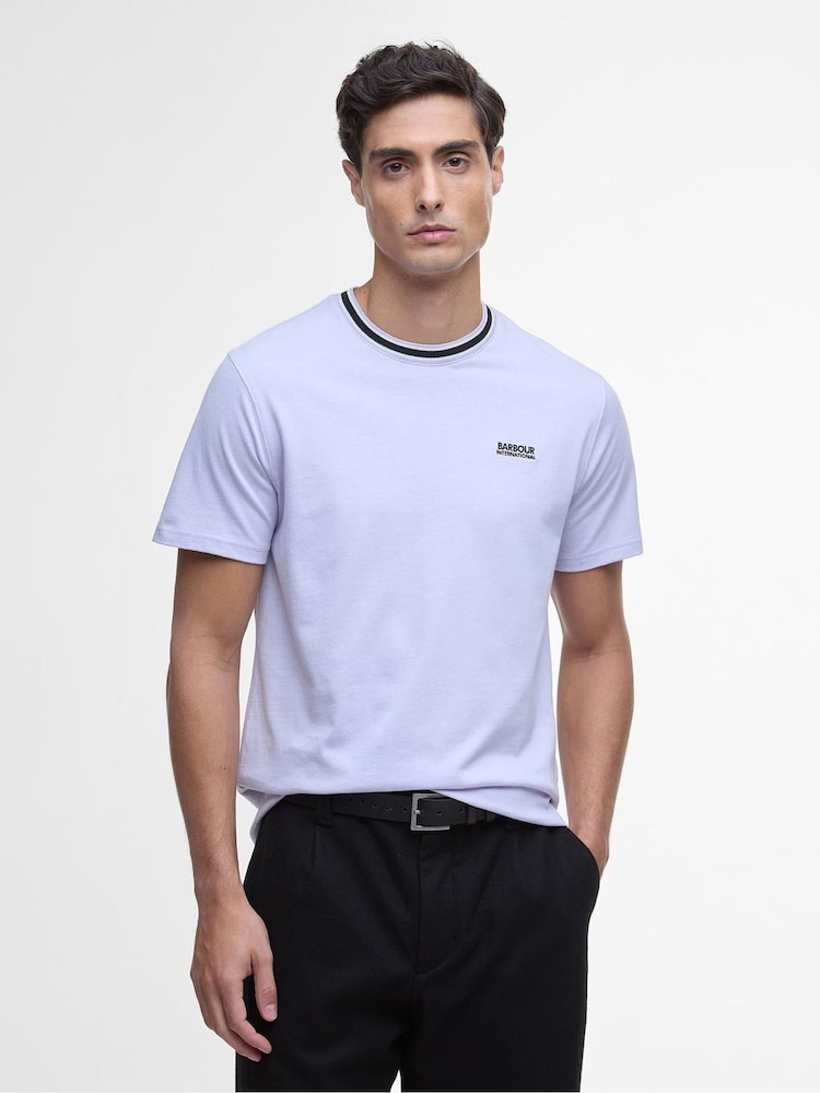 Barbour® International Luca Tipping Whisper 100% Cotton White T-Shirt - Image 1 of 6