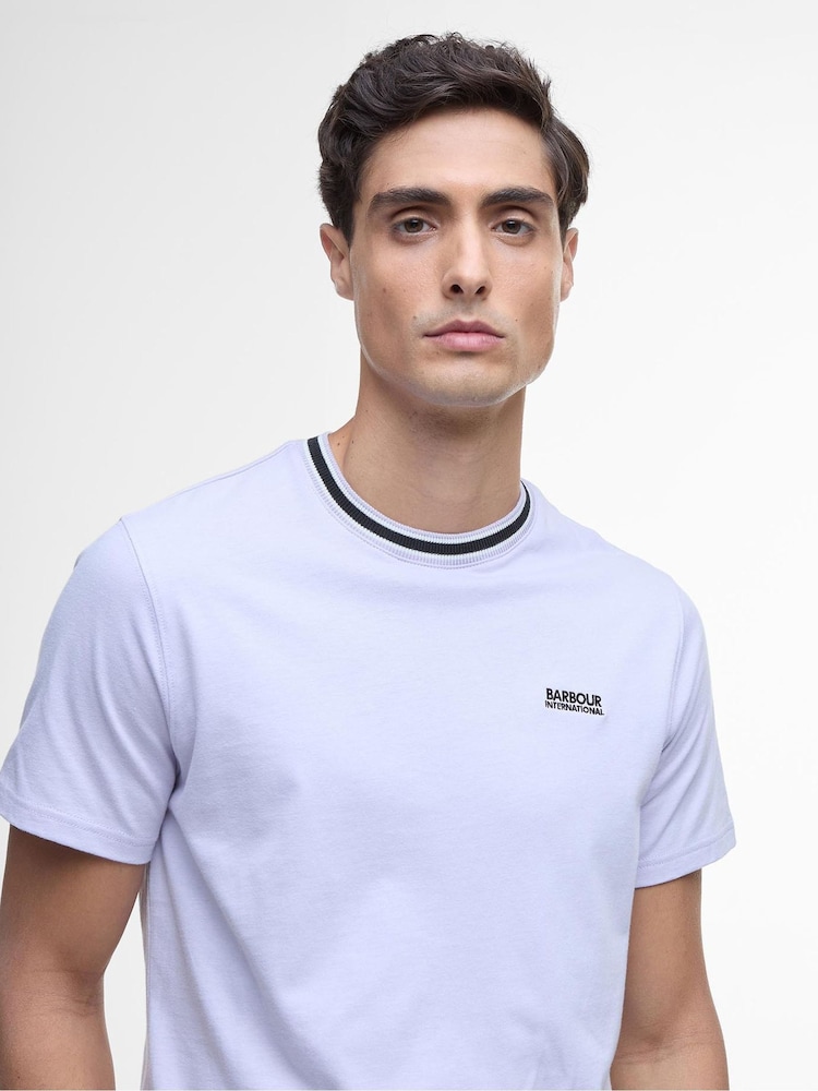 Barbour® International Luca Tipping Whisper 100% Cotton White T-Shirt - Image 4 of 6