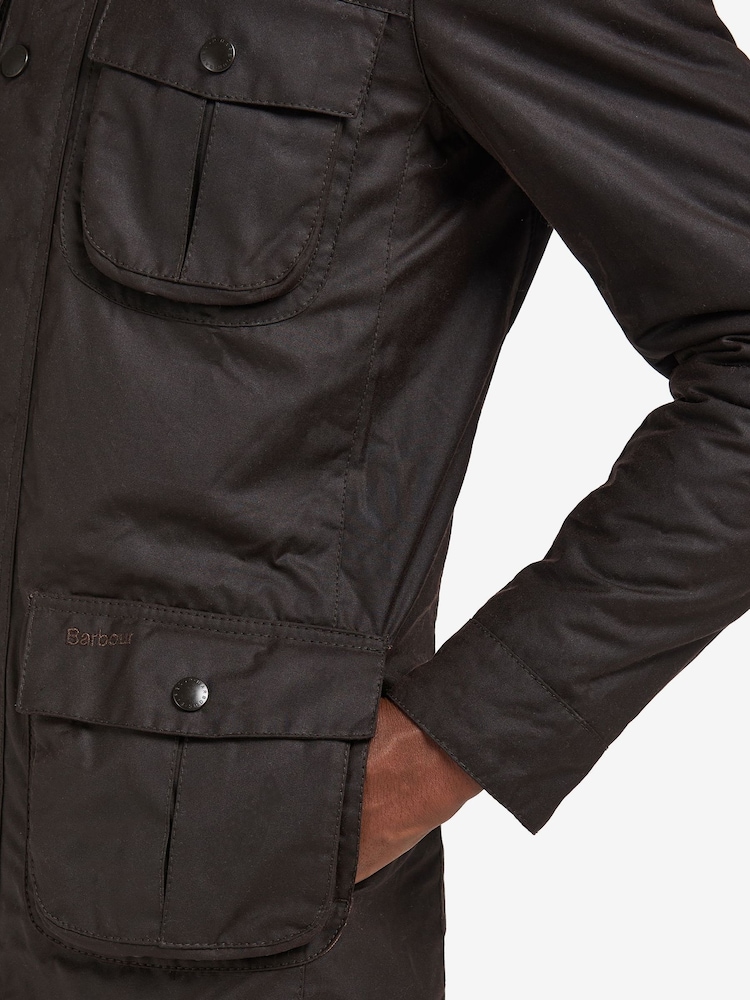 Brązowy - Barbour® Wax Jacket - Image 3 of 8