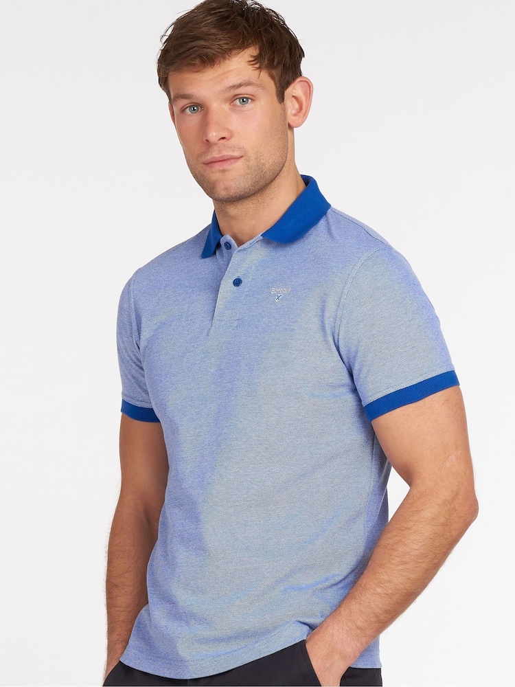Barbour® Blue Sport 100% Cotton Polo Shirt - Image 1 of 6