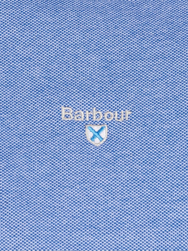 Barbour® Blue Sport 100% Cotton Polo Shirt - Image 6 of 6
