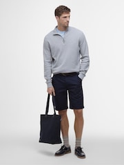 Barbour® Grey Pique Int HZ Ma 100% Cotton Jumper - Image 2 of 6
