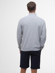 Barbour® Grey Pique Int HZ Ma 100% Cotton Jumper - Image 3 of 6
