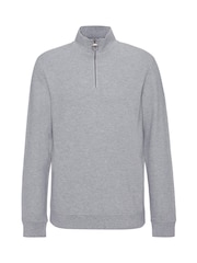 Barbour® Grey Pique Int HZ Ma 100% Cotton Jumper - Image 6 of 6