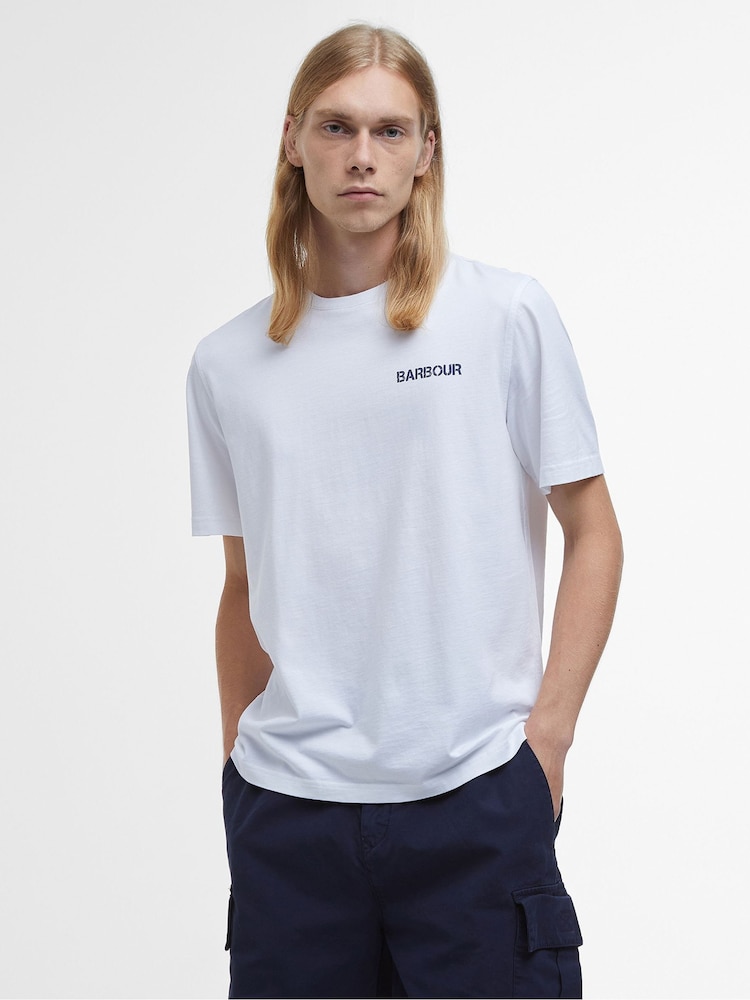 Weiß - Barbour® Perham 100% Cotton T-Shirt - Bild 2 von 6 Weiß - Barbour® Perham 100% Cotton T-Shirt - Bild 2 von 6