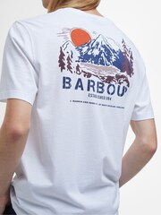 Barbour® White Perham 100% Cotton T-Shirt - Image 5 of 6