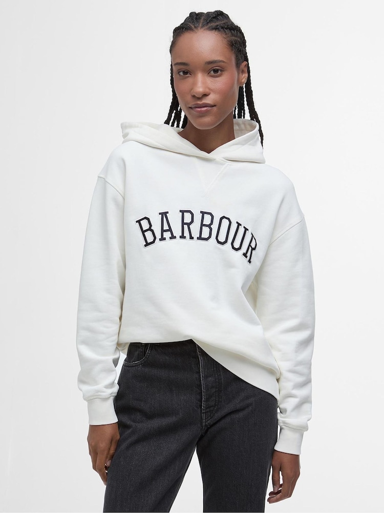 Damska bluza dresowa z kapturem Barbour® Northumb Cloud/n, 100% bawełny - Image 1 of 7