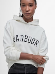 Damska bluza dresowa z kapturem Barbour® Northumb Cloud/n, 100% bawełny - Image 4 of 7