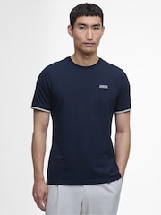 Barbour® International Blue Philip Tipped 100% Cotton T-Shirt - Image 1 of 6