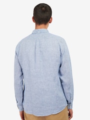 Barbour® Blue Linton 100% Linen Shirt - Image 2 of 5