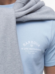 Barbour® Blue Cranmer Logo 100% Cotton T-Shirt - Image 5 of 6