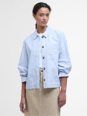 Barbour® Blue June Chambra 100% Cotton Overshirt - Image 1 of 6
