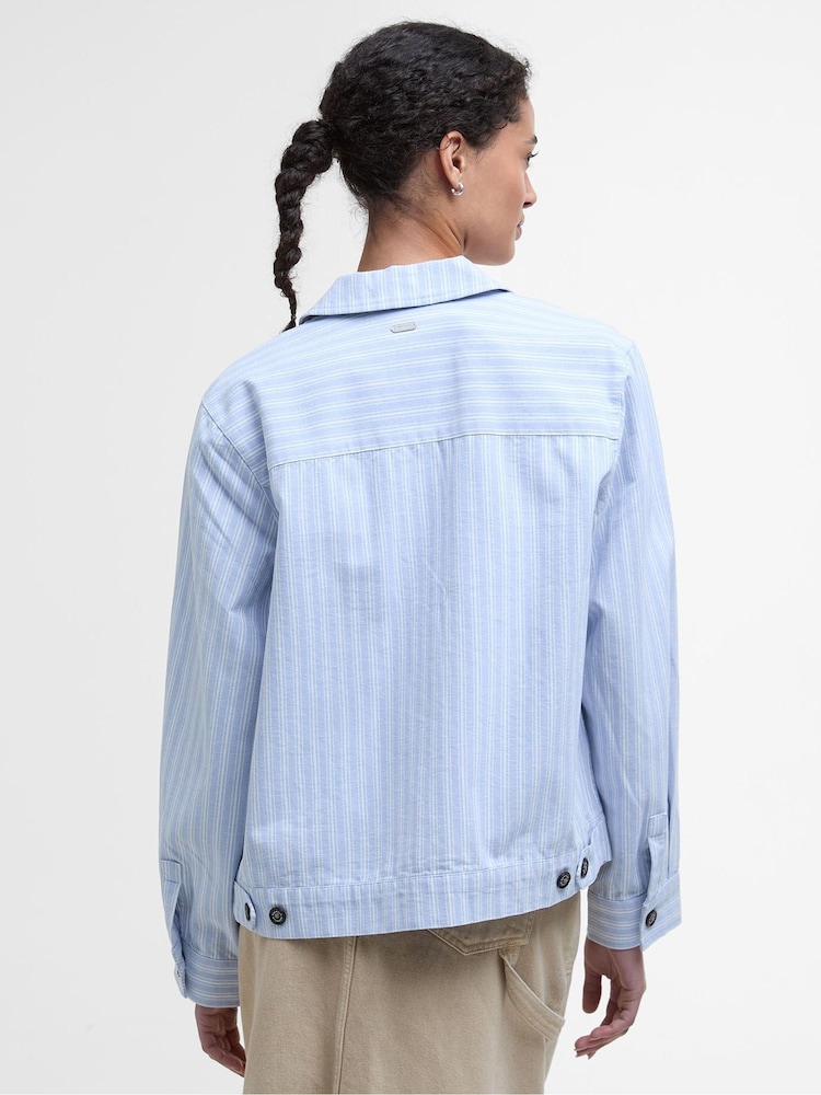 Barbour® Blue June Chambra 100% Cotton Overshirt - Image 2 of 6