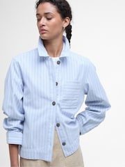 Barbour® Blue June Chambra 100% Cotton Overshirt - Image 3 of 6