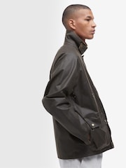 Barbour® Black Utility Spey Waxed 100% Cotton Jacket - Image 3 of 7