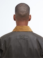 Barbour® Black Utility Spey Waxed 100% Cotton Jacket - Image 6 of 7