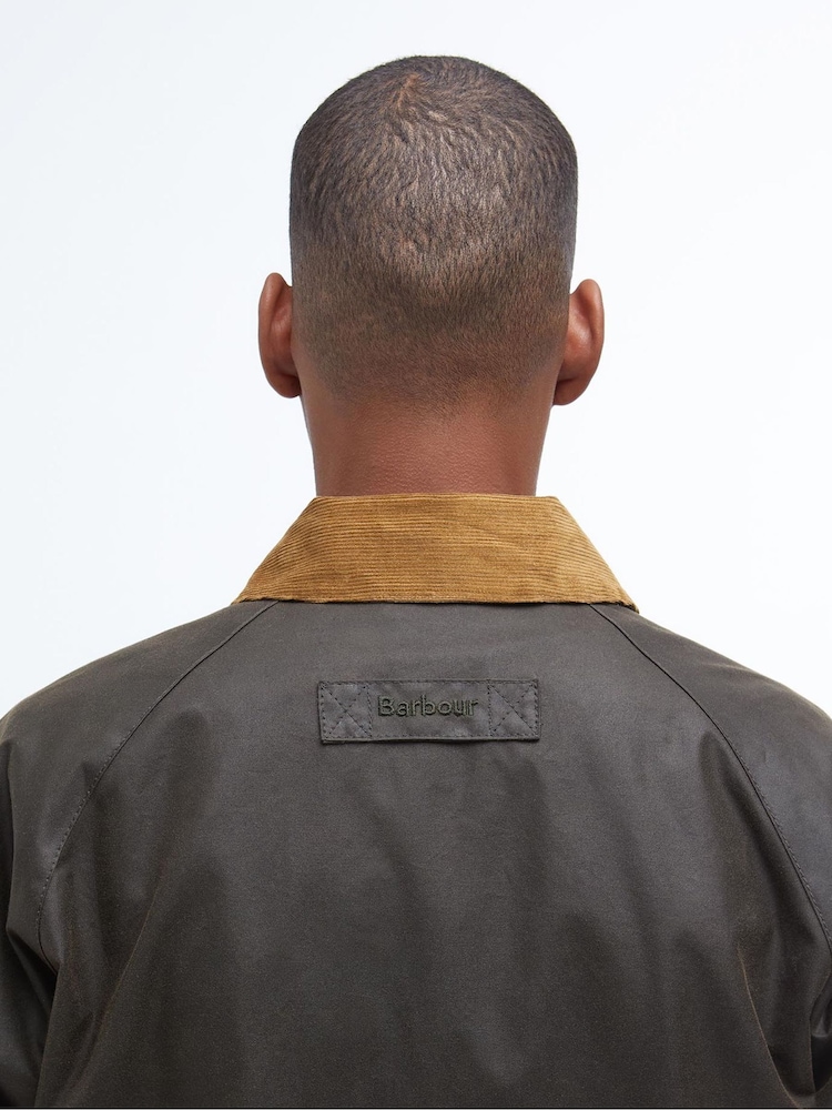 Barbour® Black Utility Spey Waxed 100% Cotton Jacket - Image 6 of 7