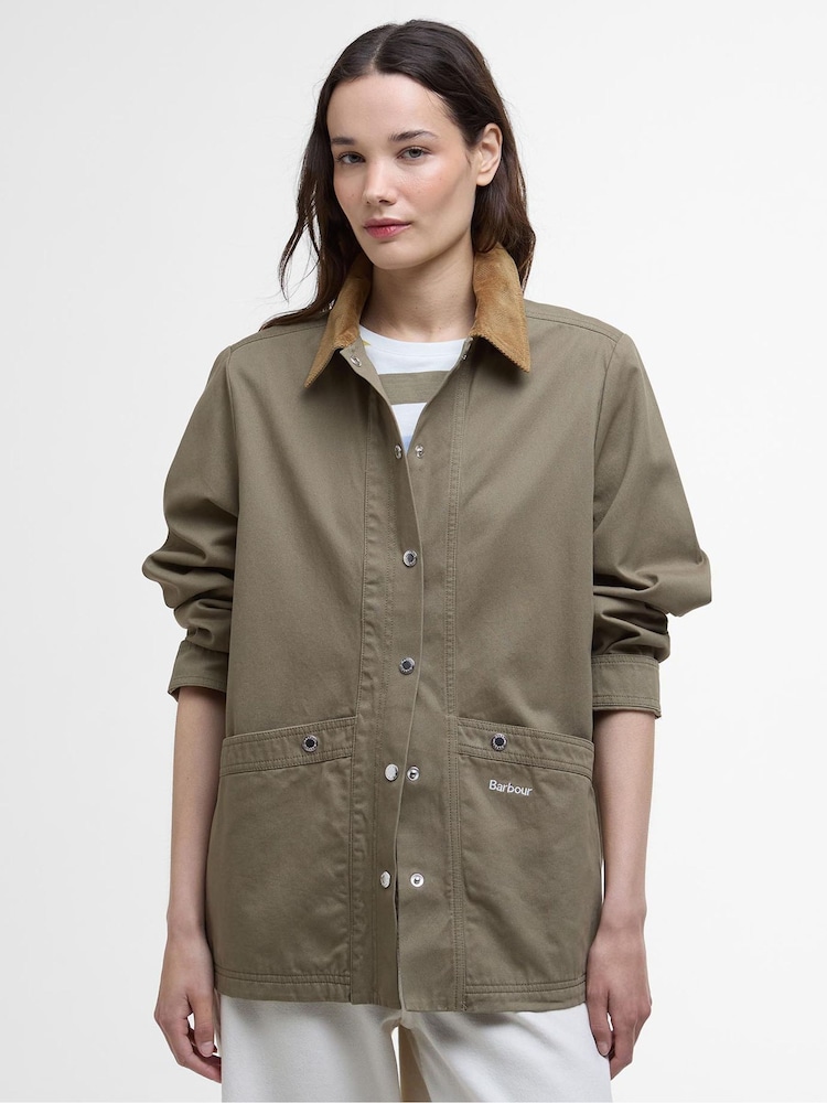 Barbour® Green Sonnie Casual Dusky 100% Cotton Jacket - Image 1 of 7