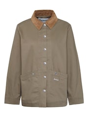 Barbour® Green Sonnie Casual Dusky 100% Cotton Jacket - Image 7 of 7