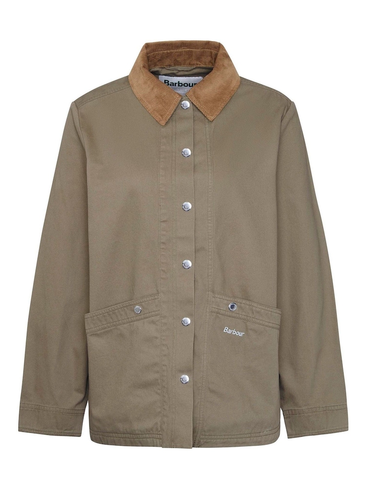 Barbour® Green Sonnie Casual Dusky 100% Cotton Jacket - Image 7 of 7