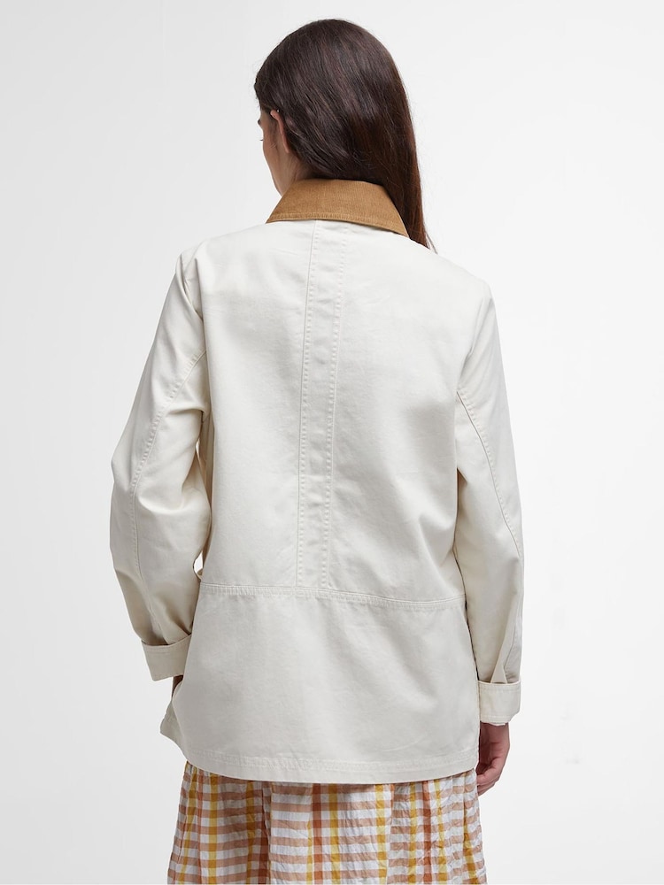 Barbour® White Sonnie Casual Salt 100% Cotton Jacket - Image 2 of 6