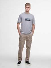 Barbour® International Split Lozenge 100% Cotton T-Shirt - Image 4 of 5