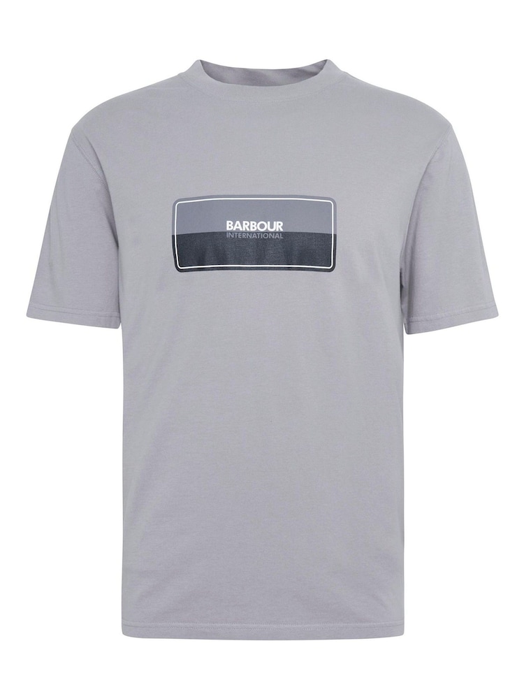 Barbour® International Split Lozenge 100% Cotton T-Shirt - Image 5 of 5