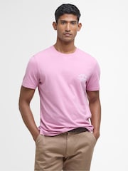 Barbour® Pink Cranmer Logo 100% Cotton T-Shirt - Image 2 of 5