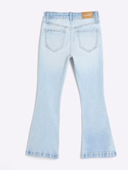 River Island Blue Girls Button Front Flared Jeans - Image 2 of 4