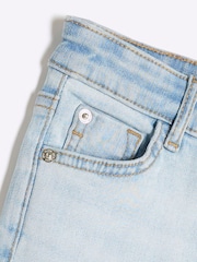 River Island Blue Girls Button Front Flared Jeans - Image 3 of 4