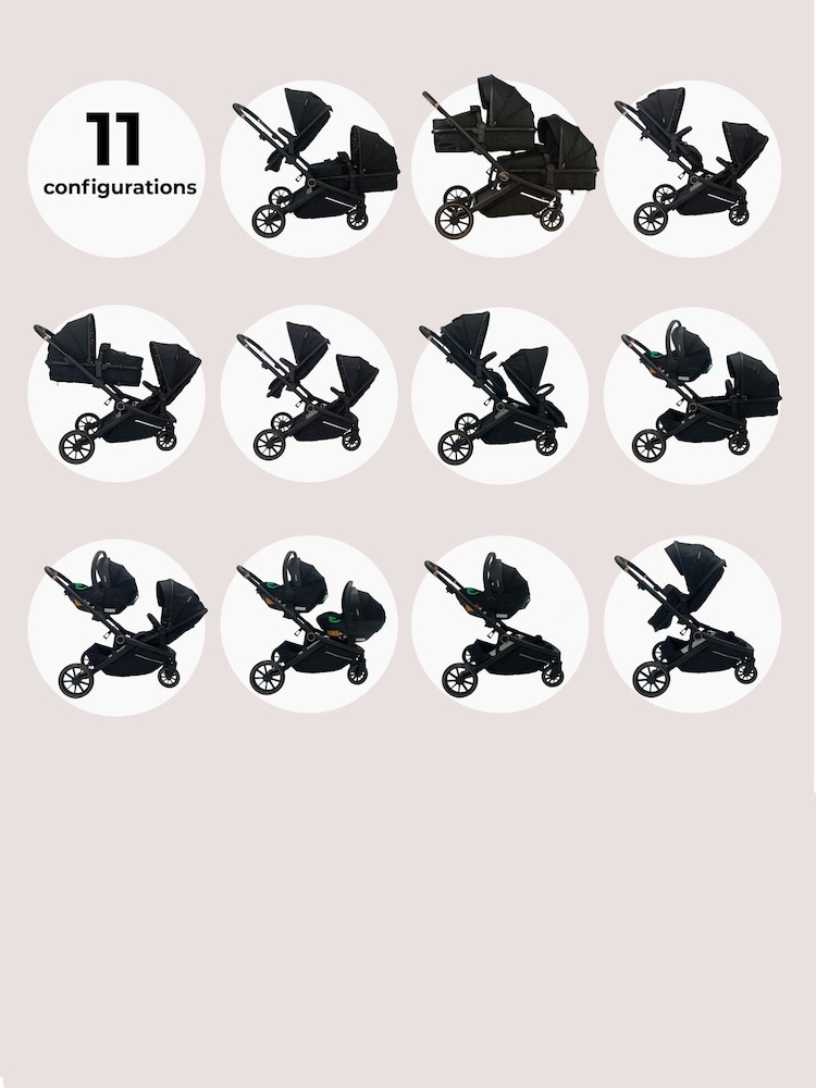 My Babiie Black MB33 Tandem Pushchair - Image 2 of 6