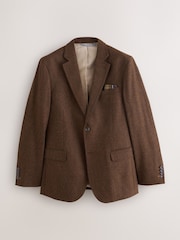 Barbour® Rust Brown Wool Donegal Suit Jacket - Image 1 of 5