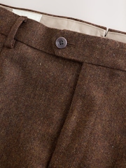Barbour® Rust Brown Wool Donegal Suit Trousers - Image 2 of 4